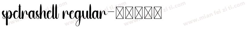 spctrashell regular字体转换